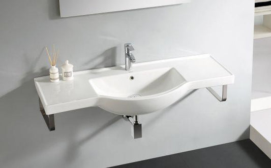 HAWAII PORCELAIN RECTANGULAR WASHBASIN WHITE (H1007)