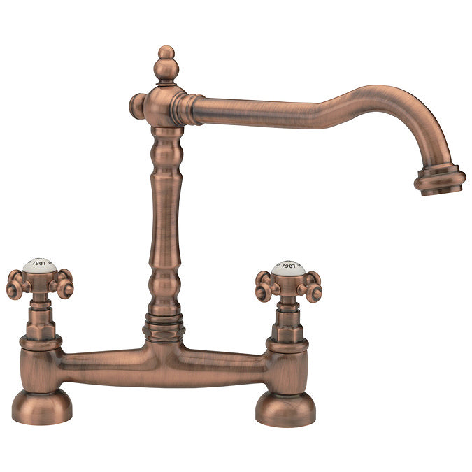 Old Fashioned Kitchen Bridge Mixer Tap 10FBM , 5 Colour options