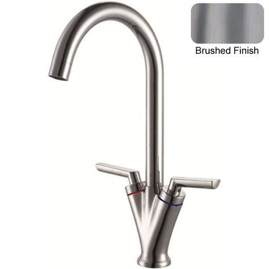 BULK SALE X 60 Brushed Swan Neck Kitchen Mixer Tap (8026 Olympus - Brushed)