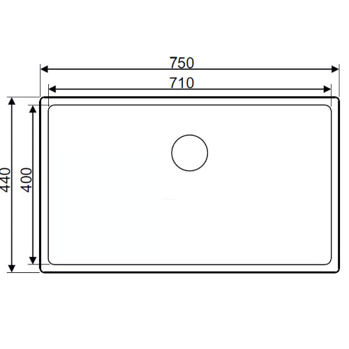 XL 750X440 LARGE stainless steel Undermount/Inset KITCHEN sink (TJM0037)