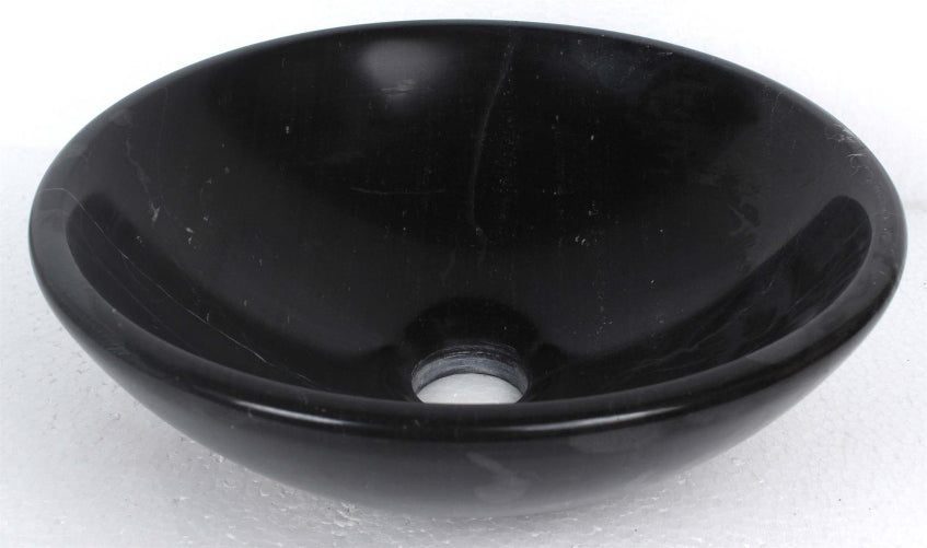 Black Marquina with less white veins - Diameter:300mm H:110mm (B0047)