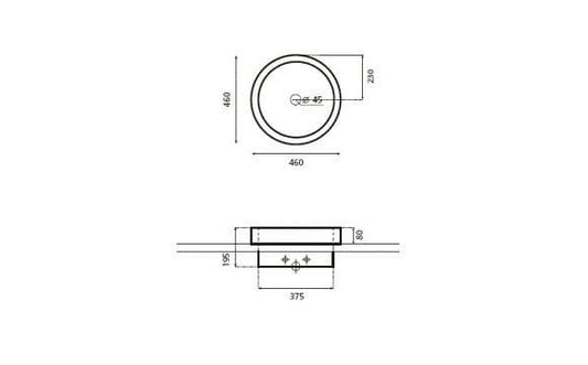 BRECCIA COUNTERTOP WASHBASIN WHITE (0007) SP0060