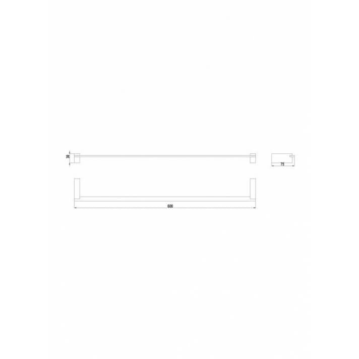 GALA (DESIGN) TOWEL RAIL 60cm (TJM024)
