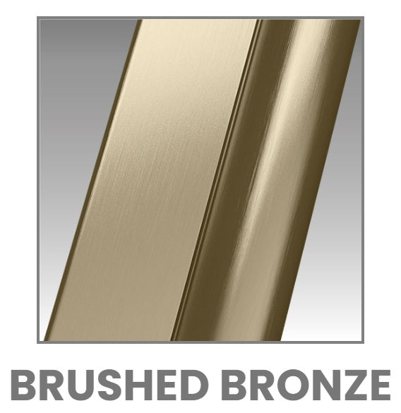 Novellini Riga A, 2 Shower doors + 2 Fixed Panels Gold/Bronze/Inox