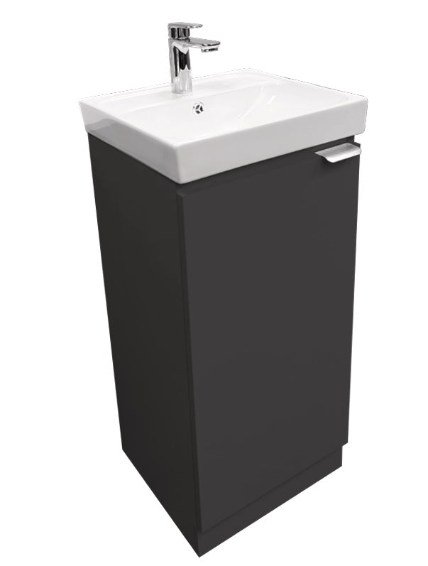 100% WaterProof VRB Eterna Mini Matte Grey PVC 400mm Rigid Floor Standing Vanity Unit SP400FS_GREY