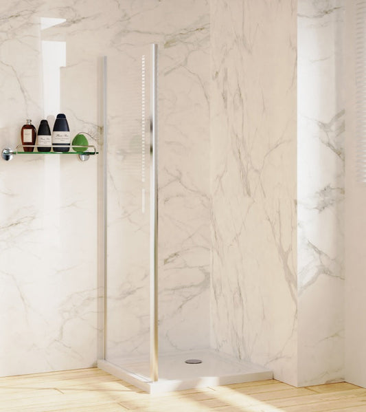 VRB Pivot Door Shower Door Glass, Chrome Finish. Side Panels also available Various sizes