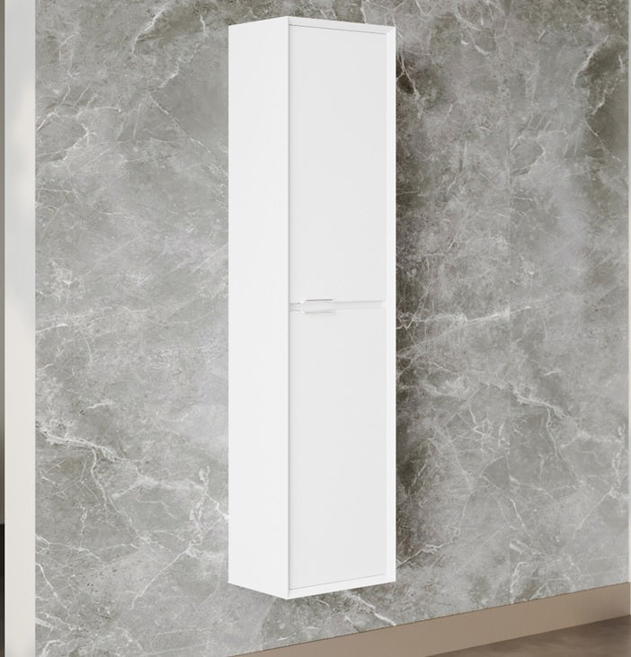 100% WaterProof VRB Eterna Gloss White PVC 300mm Rigid Wall Hung Column Cabinet SP300CC_WHITE