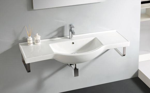 HAWAII PORCELAIN RECTANGULAR WASHBASIN WHITE (H1007)