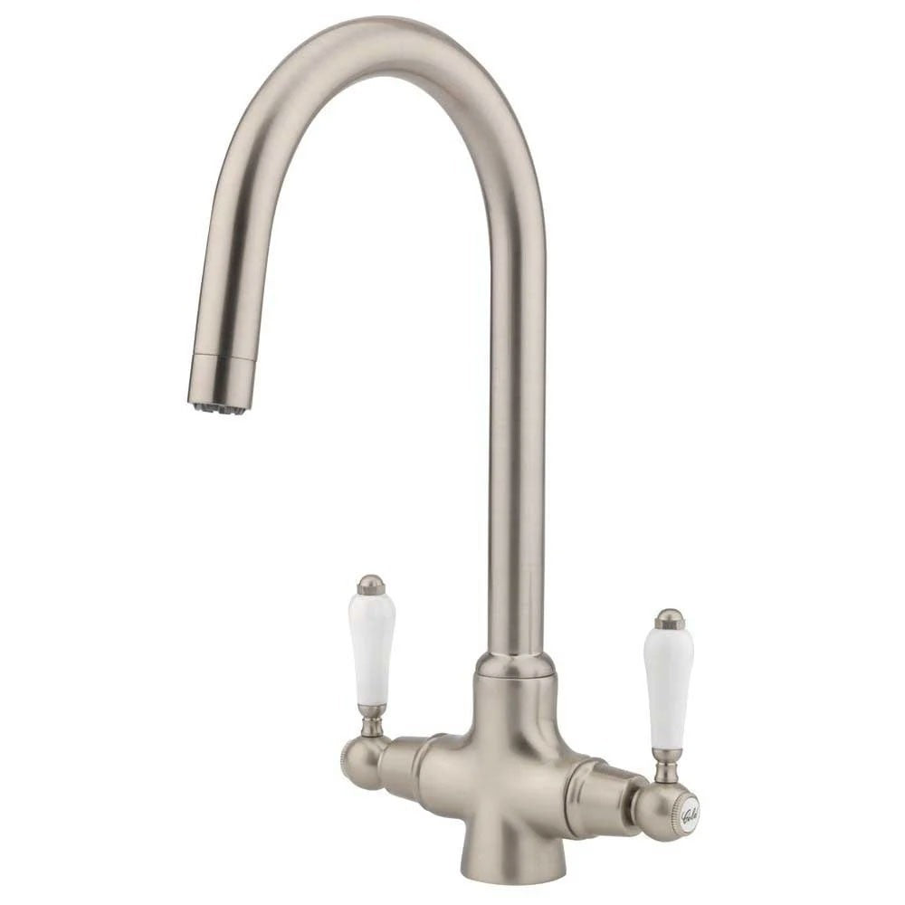Old Fashioned Twin Ceramic Lever Dual Flow Tap, 5 Colour options
