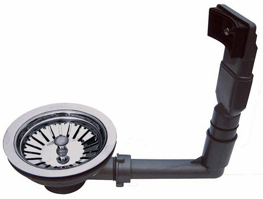 Kitchen Sink Chrome Strainer Waste & Overflow (A1)