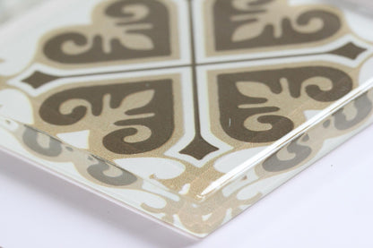 Brown Patterned Glass Mosaic Tiles (MT0181)