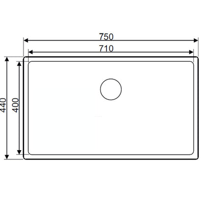XL 750X440 LARGE stainless steel Undermount/Inset KITCHEN sink (TJM0037)