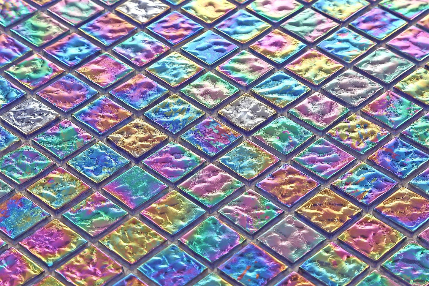 Pearl Iridescent Purple Glass Mosaic Tile sheet (MT0042)