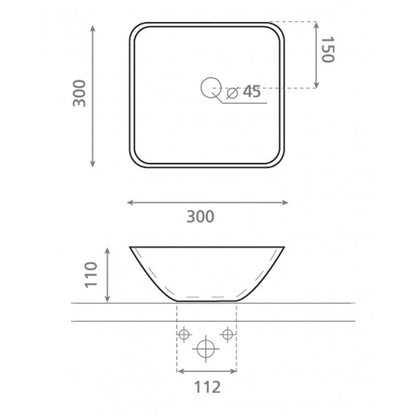 BAVIERA TOPCOUNTER WASHBASIN BLACK (4050/NE) SP0057