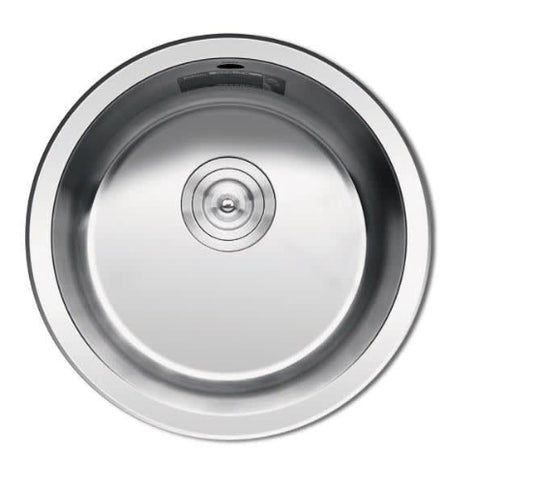 ROCA UTopD46 ROUND STAINLESS STEEL INSET/UNDERMOUNT KITCHEN SINK 450mm (SP0129)