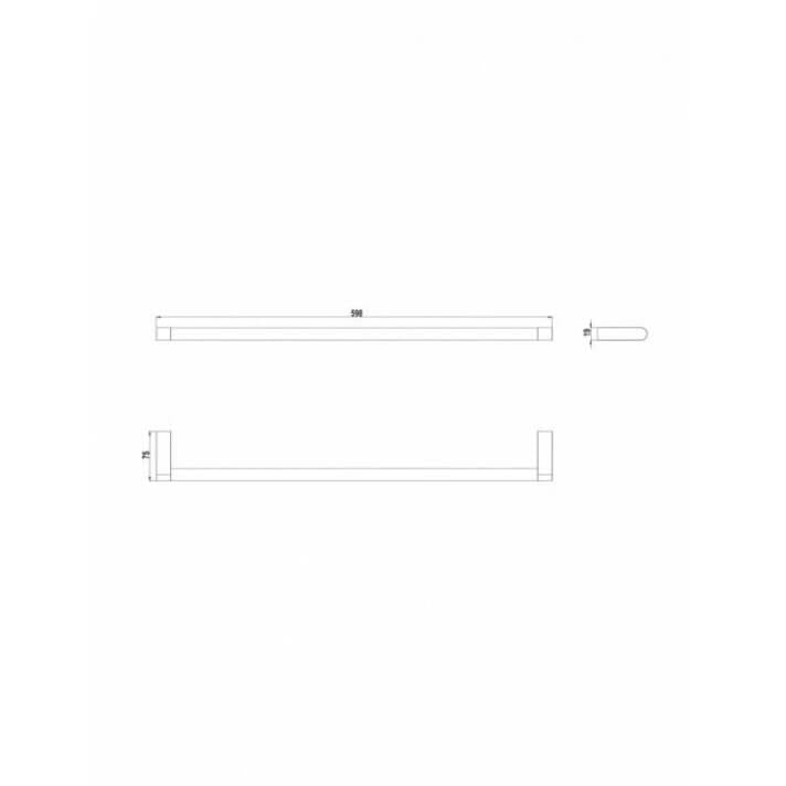 GALA (PURE) TOWEL RAIL 60cm (TJM018)