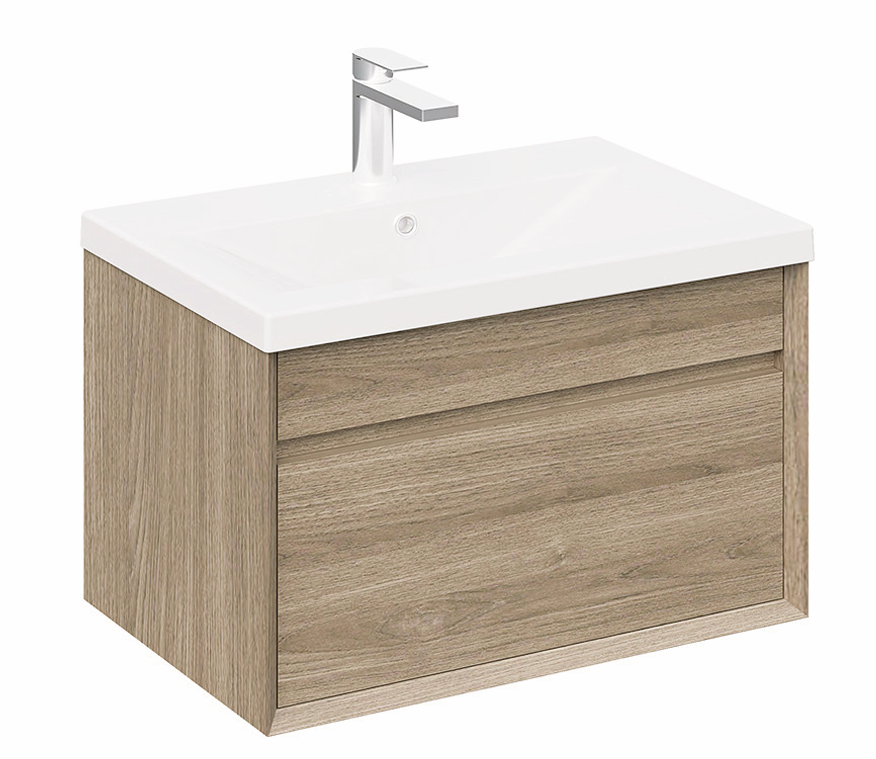 100% WaterProof VRB Haven Ashwood PVC 500mm Rigid Wall Hung Vanity Unit WG500WH_AW