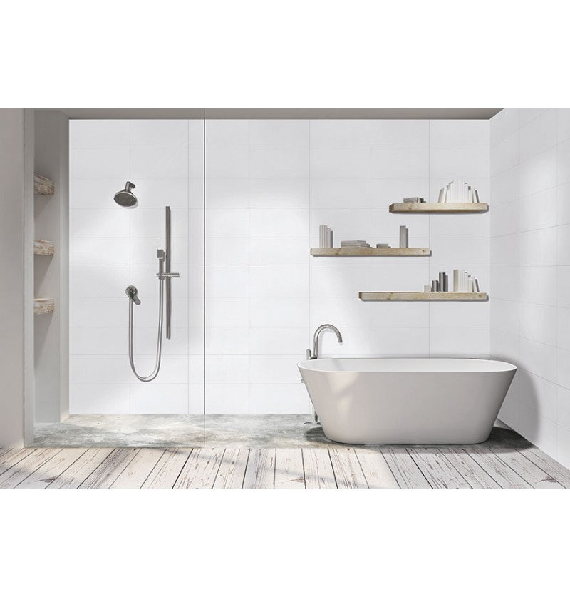 DuraPanel Tile Effect Shower Panel Tongue & Groove 2400x585mm on 9mm Plywood