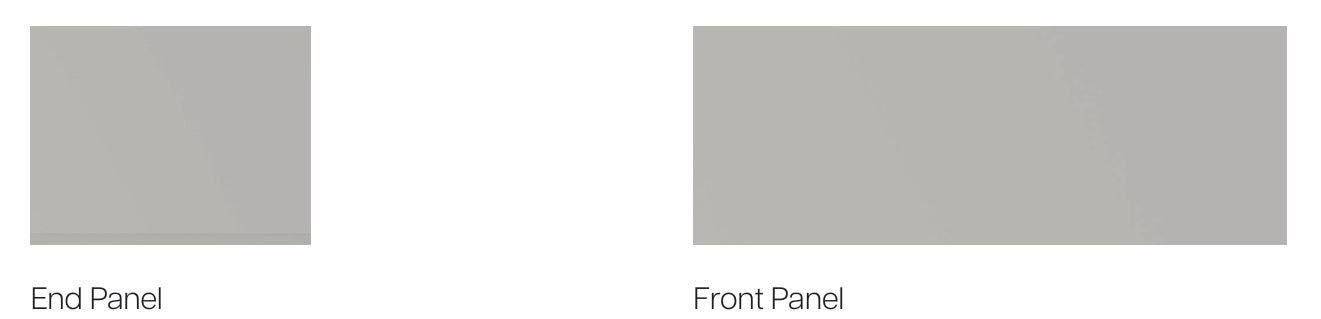VRB Matera Shower Bath 1500/1600/1700x750mm Bath Panels White/Light Grey/Dark Grey
