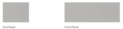 VRB Matera Shower Bath 1500/1600/1700x750mm Bath Panels White/Light Grey/Dark Grey