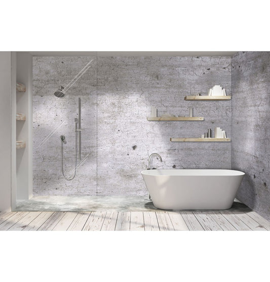 Gunmetal Shower Panel on 9mm 100% Waterproof Solid Composite core 2400x1185mm