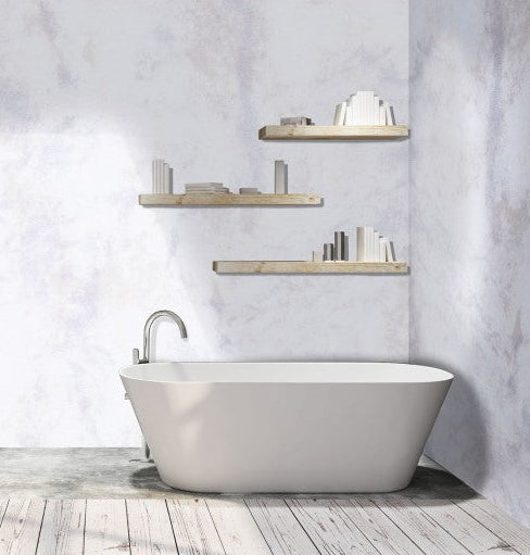 DuraPanel Premium Gloss Light Marble Shower Panel on 9mm Plywood