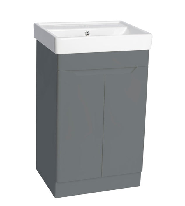 100% WaterProof VRB Lustra Dark Grey 500/600/700/800mm Rigid, PVC Floor Vanity Unit