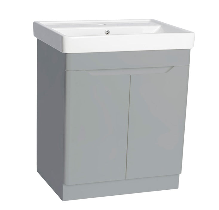 100% WaterProof VRB Lustra Light Grey 500/600/700/800mm Rigid, PVC Floor Vanity Unit