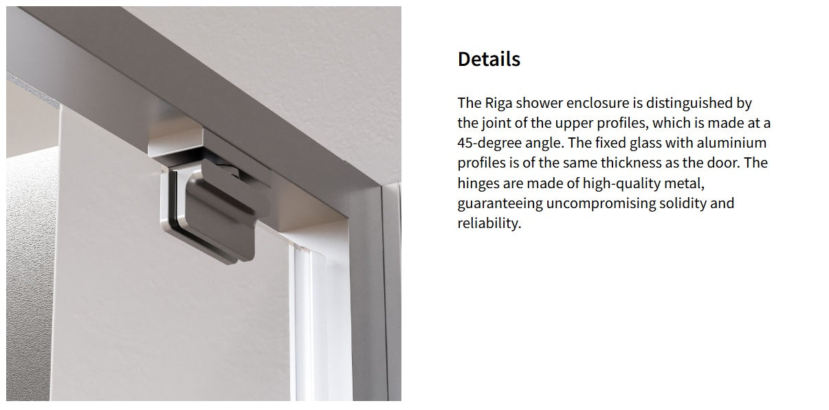 Novellini Riga 2P+F, 1 Sliding Shower door+1 Fixed Panel In Line+Side Panel Gold/Bronze/Inox