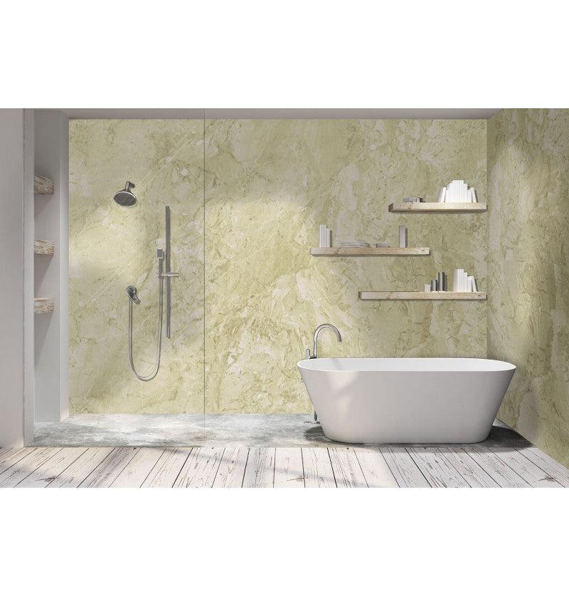 DuraPanel Classic Travertine Gloss Shower Panel on 9mm Plywood