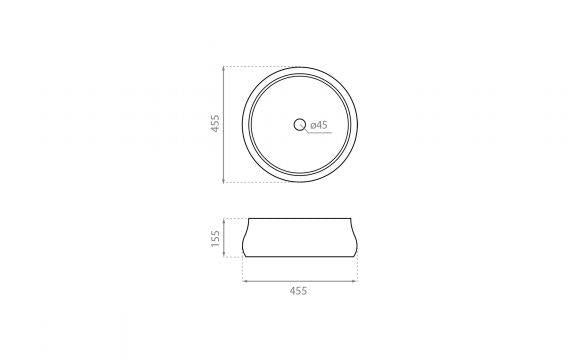 RENNES PORCELAIN WASHBASIN GREY (4118)