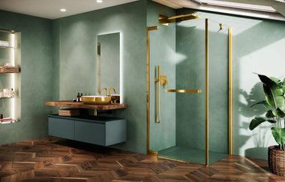 Novellini N180 G+F, Hinged door + 1 Side Panel  Chrome/B Gold/B Bronze/B Inox