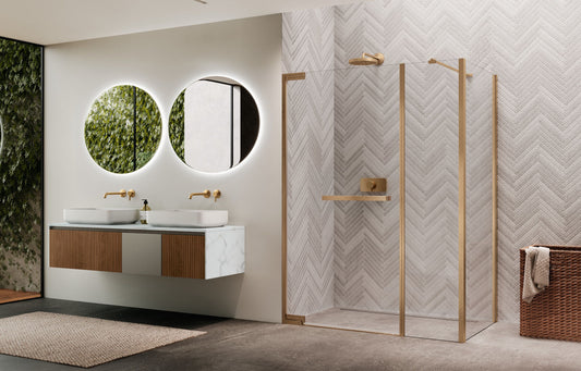 Novellini N180 G+F in line, Hinged door Chrome/B Gold/B Bronze/B Inox