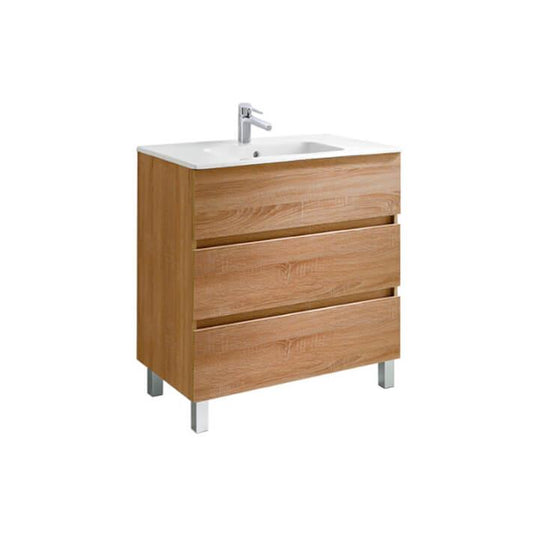 GALA G7900288 JADE Vanity unit 3 DRAW 80CM with basin OAK (TJM002)