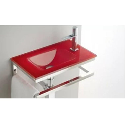 RED COUNTERTOP WASHBASIN 50X30X11CM (3012RJ)