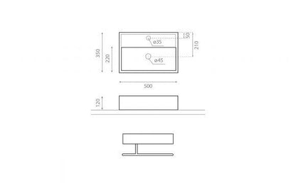 TURIN COUNTERTOP WASHBASIN WHITE (0017B) SP0064