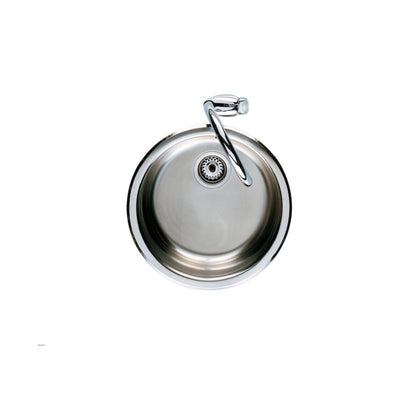 ROCA INSET LINEN FINISH ROUND STEEL SINK (REDONDO)  450 x 450 x 175 mm (SP0108)