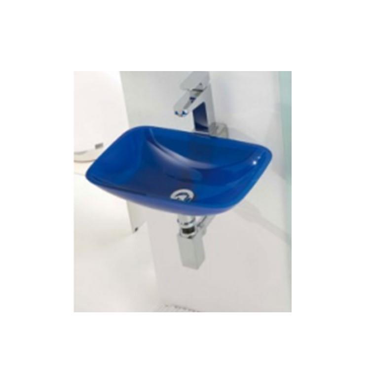 GLASS WASHBASIN BLUE (3014AZ)