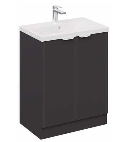 100% WaterProof VRB Eterna Matte Grey PVC 600mm Rigid Floor Standing Vanity Unit SP600FS_GREY