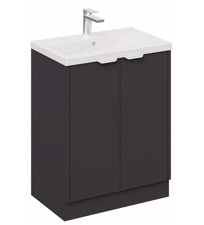 100% WaterProof VRB Eterna Matte Grey PVC 500mm Rigid Floor Standing Vanity Unit SP500FS_GREY