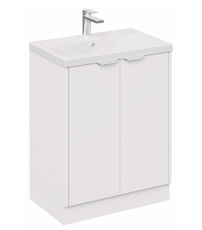 100% WaterProof VRB Eterna Gloss White PVC 600mm Rigid Floor Standing Vanity Unit SP600FS_WHITE