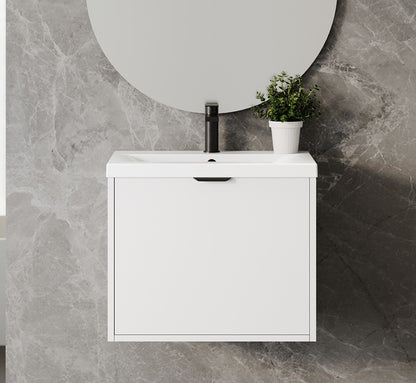 100% WaterProof VRB Eterna Gloss White PVC 500mm Rigid Wall Hung Vanity Unit SP500WH_WHITE