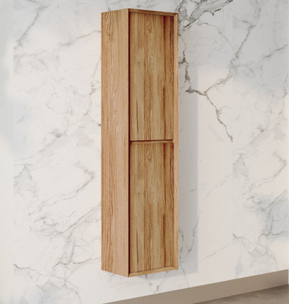 100% WaterProof VRB Haven Honeywood PVC 300mm Rigid Wall Hung Column Cabinet WG300CC_HW