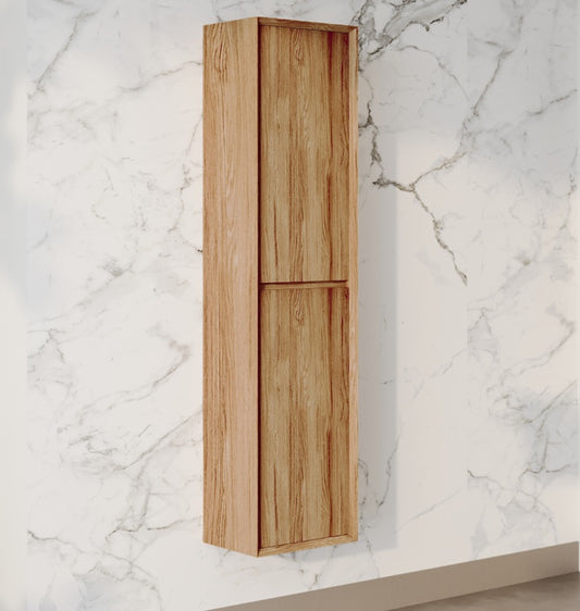 100% WaterProof VRB Haven Honeywood PVC 300mm Rigid Wall Hung Column Cabinet WG300CC_HW