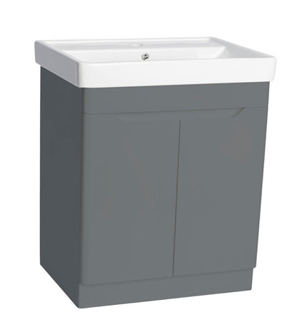 100% WaterProof VRB Lustra Dark Grey 500/600/700/800mm Rigid, PVC Floor Vanity Unit