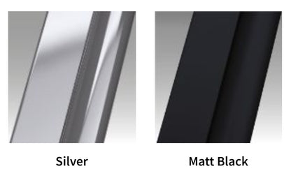 Novellini CLICK H8 Wet room Shower Screen/Panel 8mm in Matt Black or Silver