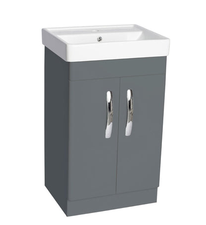 100% WaterProof VRB Vero Dark Grey 500/600/700/800mm Rigid, PVC Floor Standing Vanity Unit