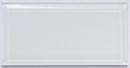 Super White Beveled Glass Subway Tile 100 x 200mm (MT0189)