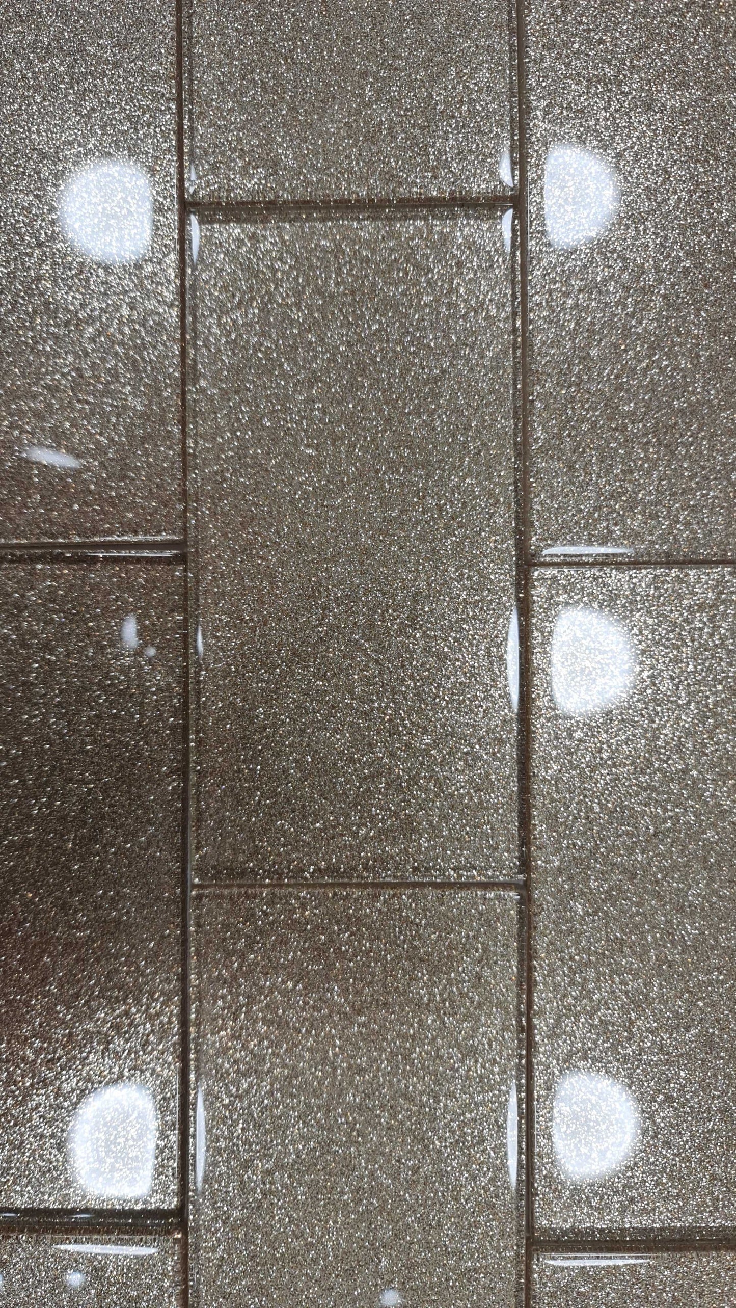 Rose Gold Glitter Subway Tile 75mm x 150mm  (MT0200)