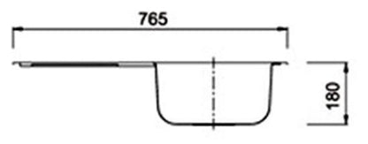 765 x 480mm Polished Inset Reversible Stainless Steel Sink with Drainer (B04 mr)